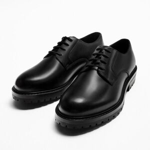 Zara | Shoes | Zara Mens Dress Black Derby Classic Pointed  display picture 3